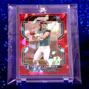 Trevor Lawrence RC Card Red Cracked Ice